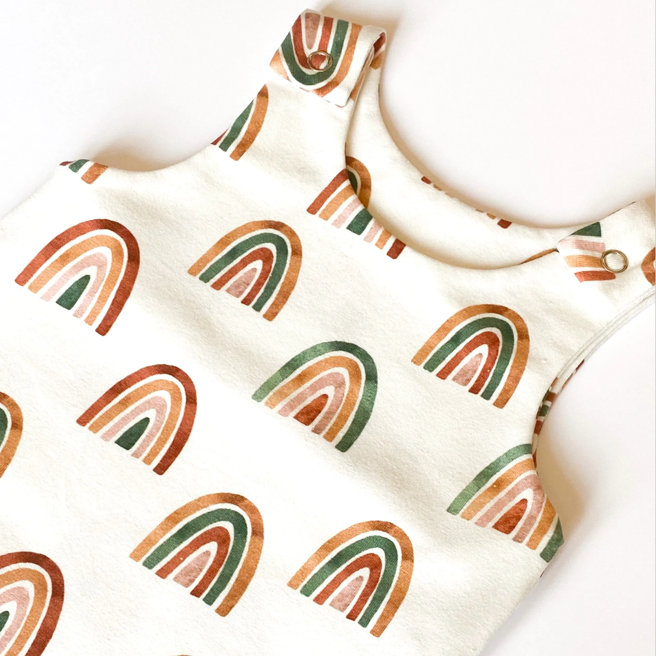 RAINBOW DUNGAREE ROMPER
