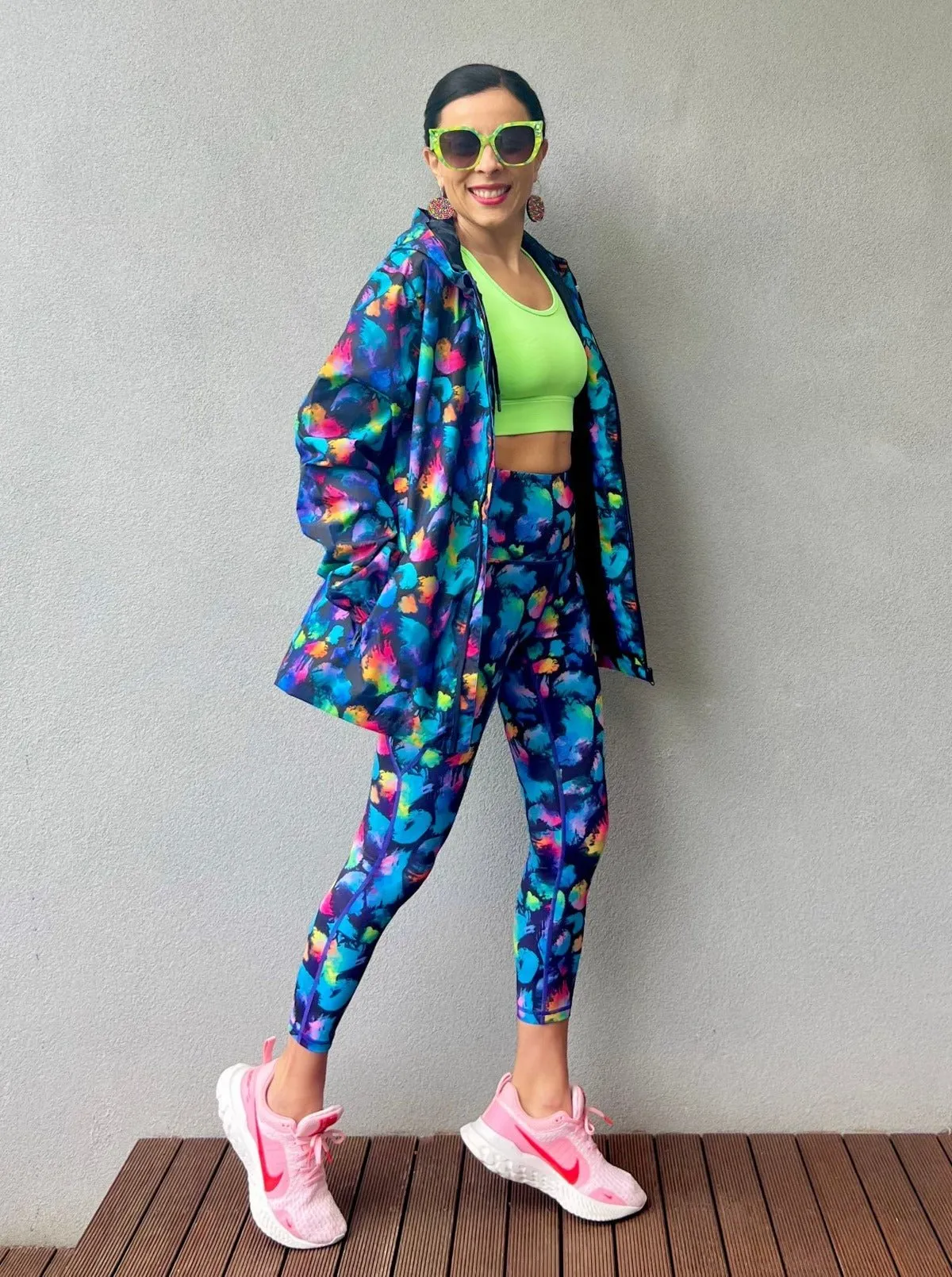 Rainbow Splatter Raincoat - Adults
