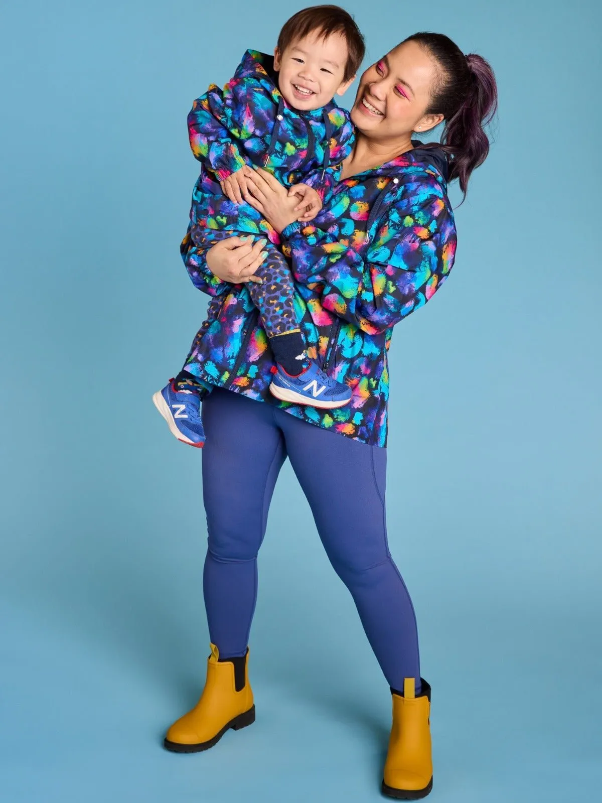 Rainbow Splatter Raincoat - Adults
