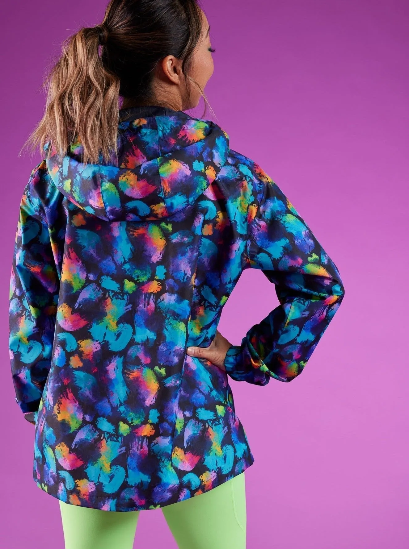Rainbow Splatter Raincoat - Adults