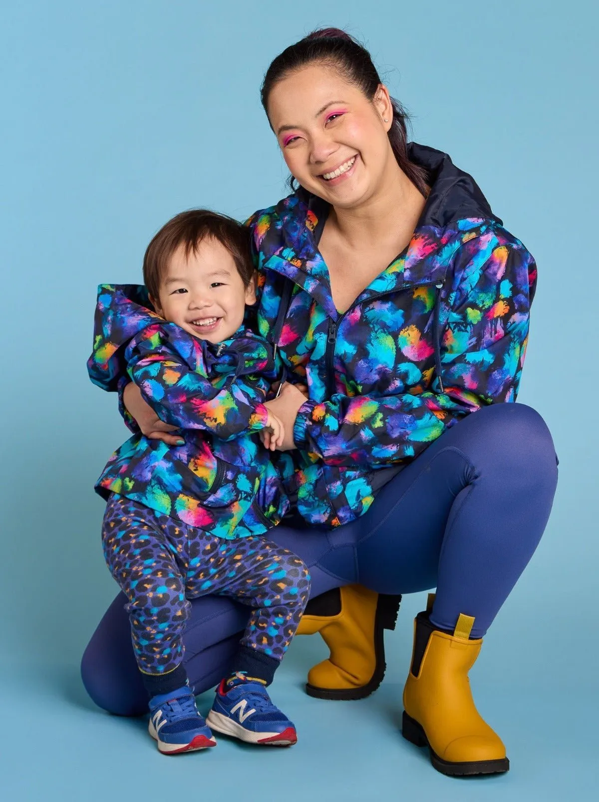 Rainbow Splatter Raincoat - Adults