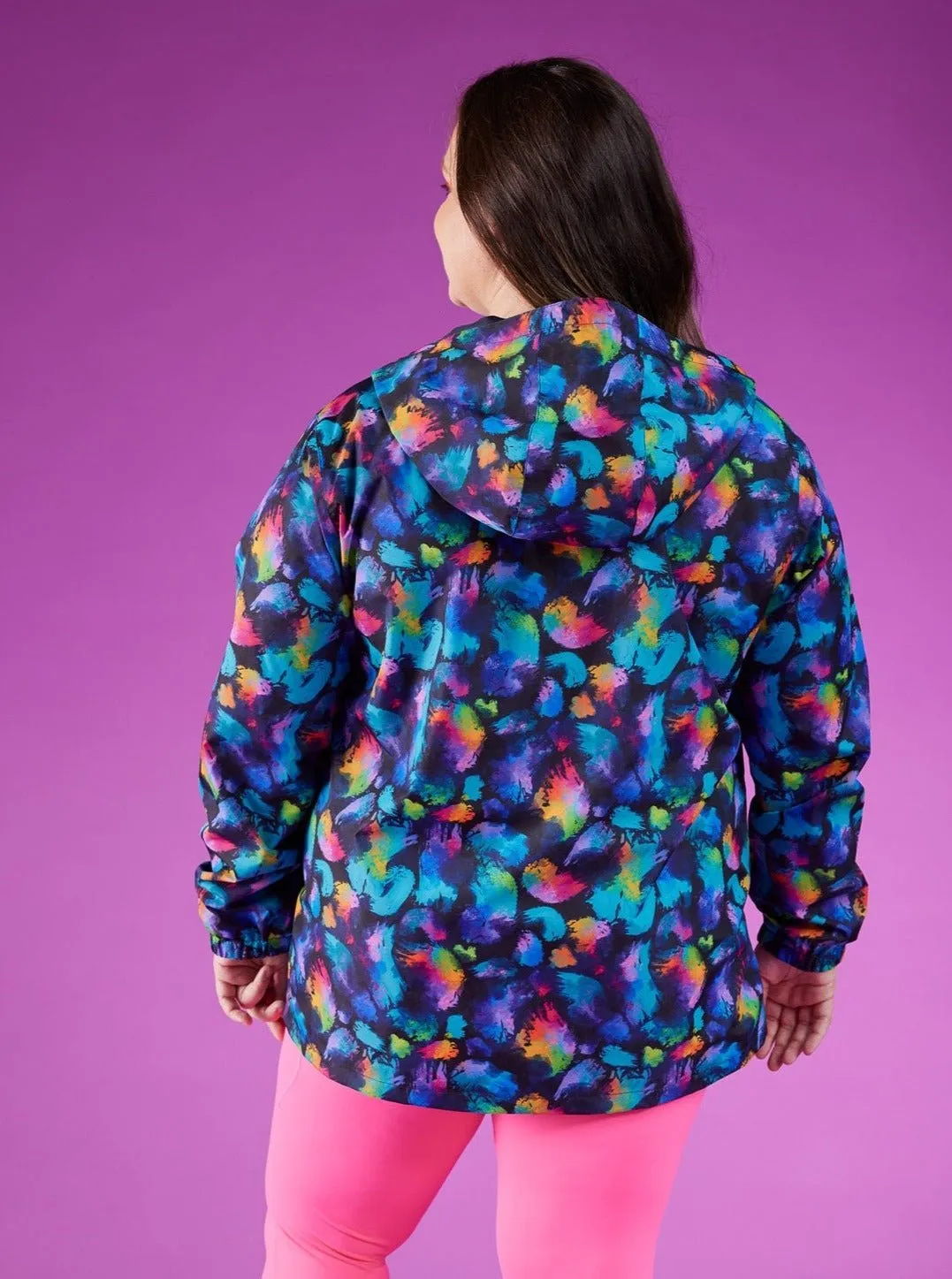 Rainbow Splatter Raincoat - Adults