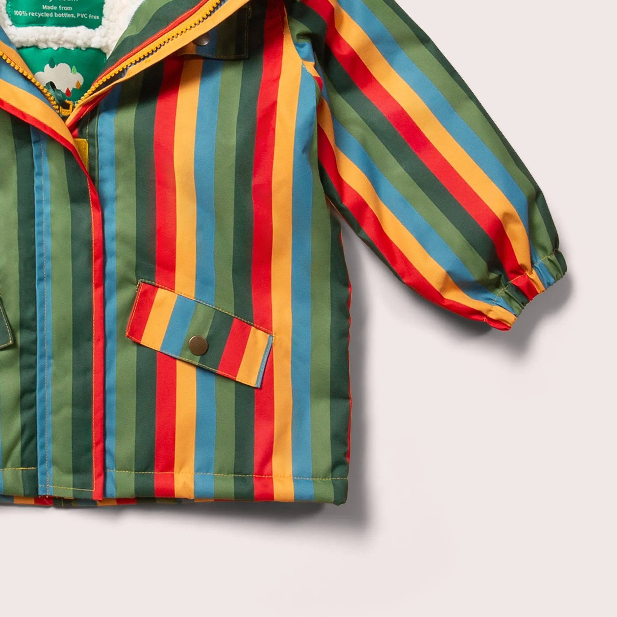 Rainbow Stripe Recycled Waterproof Adventure Winter Coat