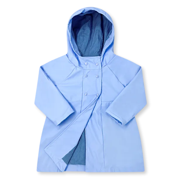 Rainy Day Raincoat - Singing in the Rain Blue, Royal Minigingham