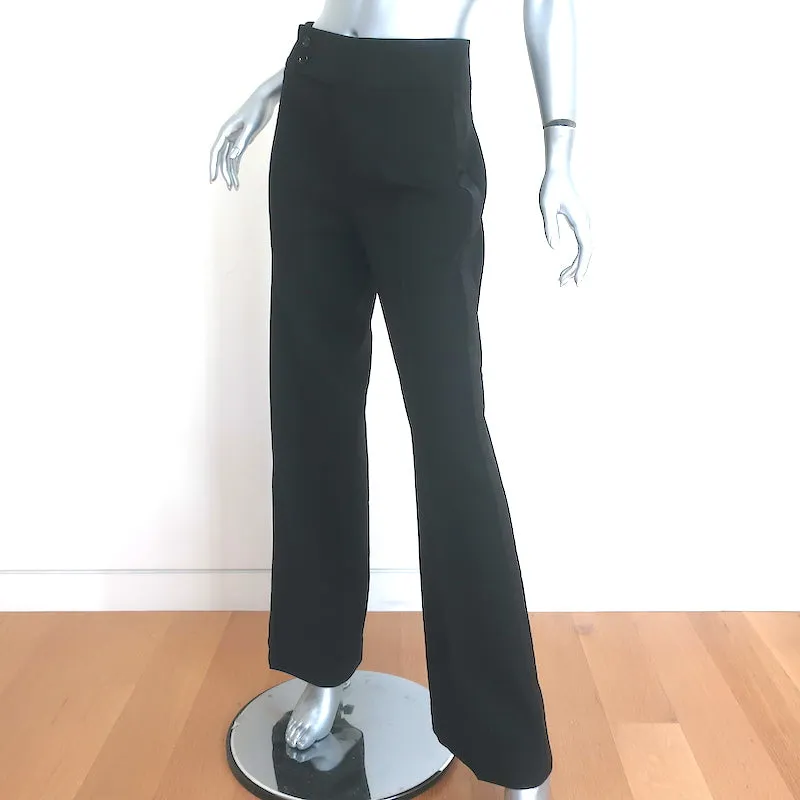 Ralph Lauren Collection Wide Leg Tuxedo Pants Black Wool Size 4
