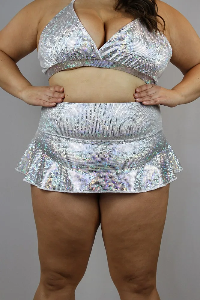 Rarr Mid Waisted Skort - Lilac Sparkle Plus Size