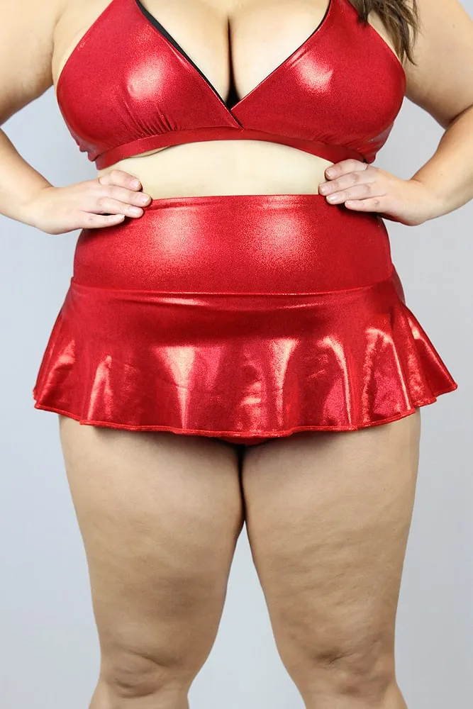 Rarr Mid Waisted Skort - Lilac Sparkle Plus Size