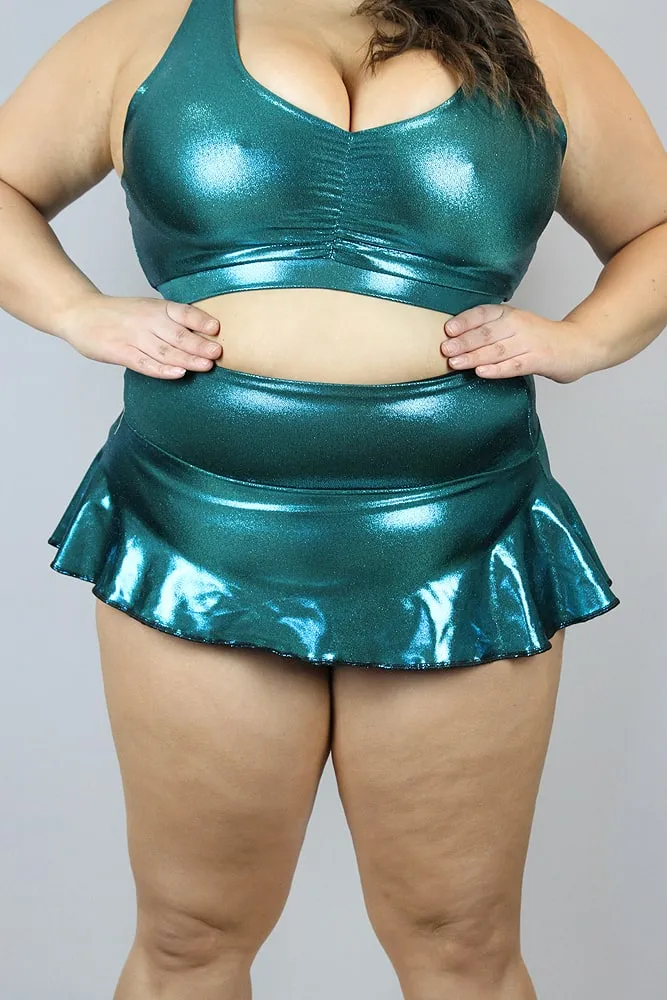 Rarr Mid Waisted Skort - Lilac Sparkle Plus Size