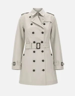 Rädda anka Audrey Trench Coat i Beige Gray