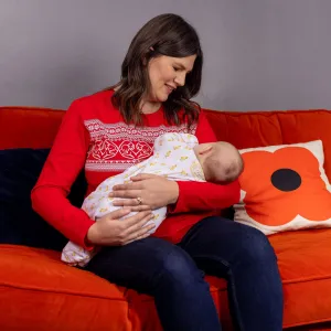 Red Breastfeeding Top