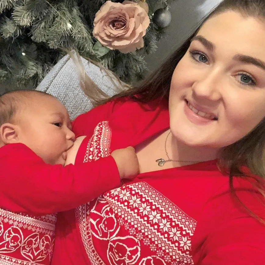 Red Breastfeeding Top