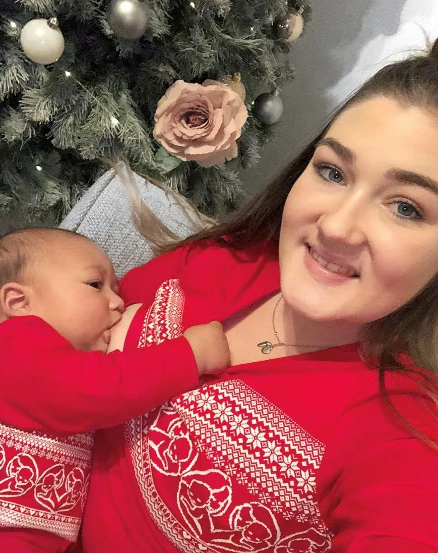 Red Breastfeeding Top
