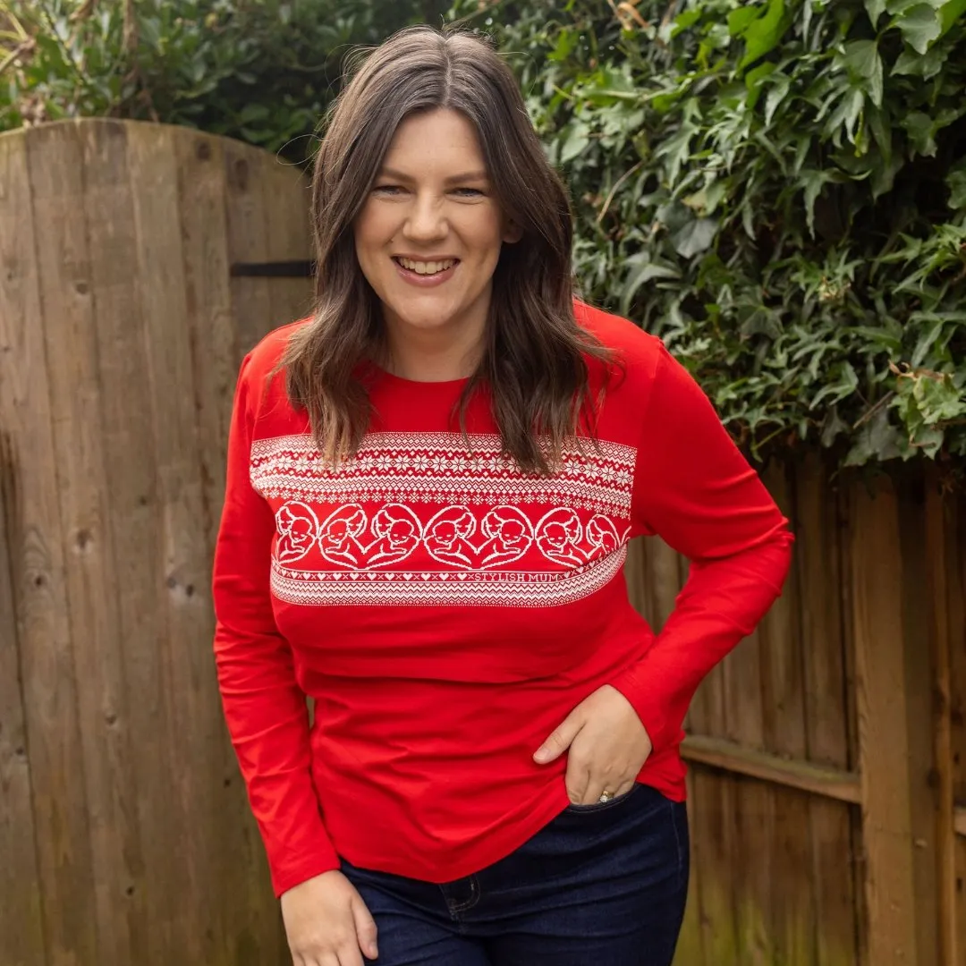 Red Breastfeeding Top