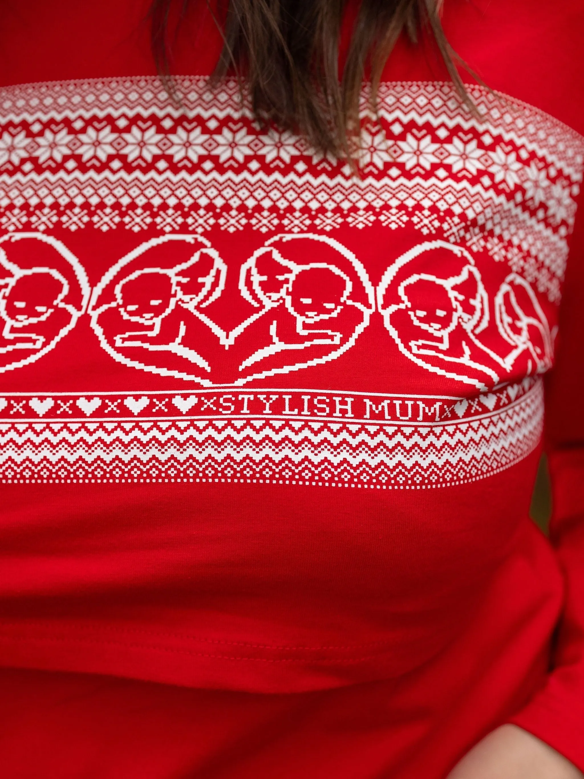 Red Breastfeeding Top