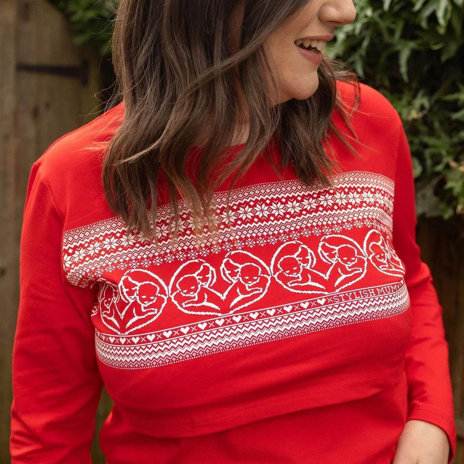 Red Breastfeeding Top