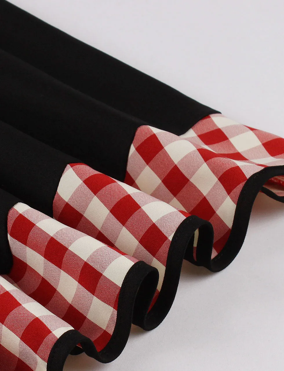 Red Plaid Cap Sleeve 1950S Vintage Swing Dress