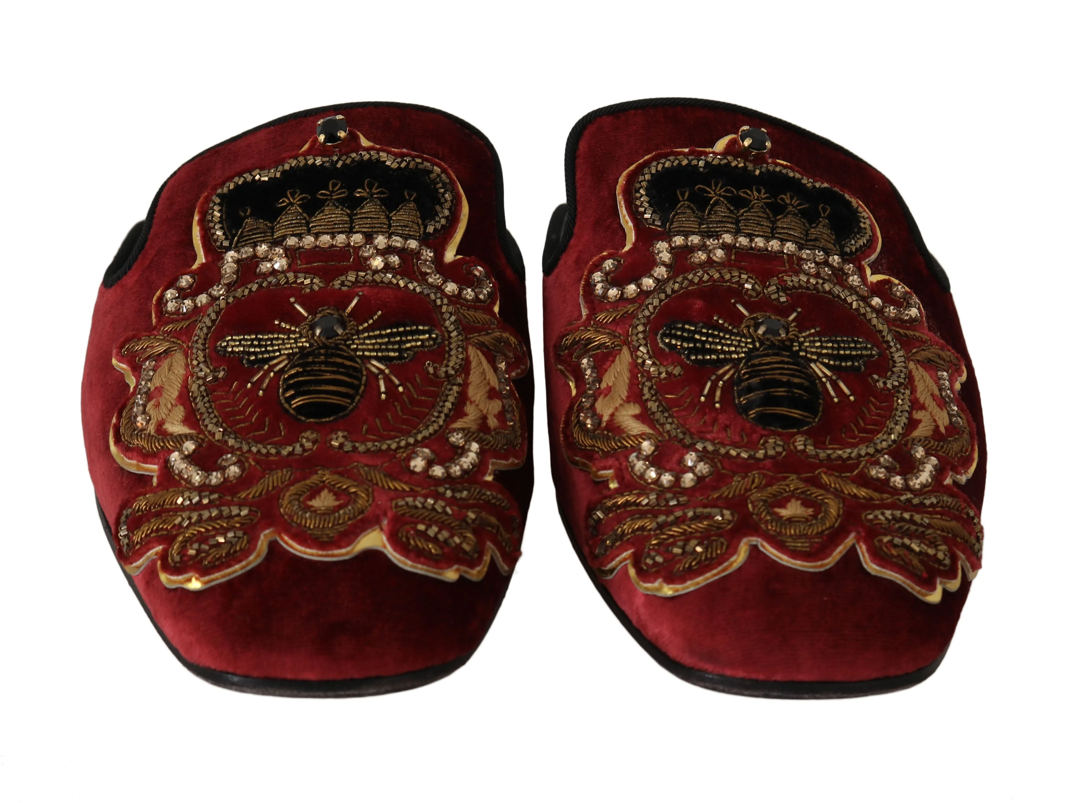 Red Velvet Crystal Royal Bee Mules