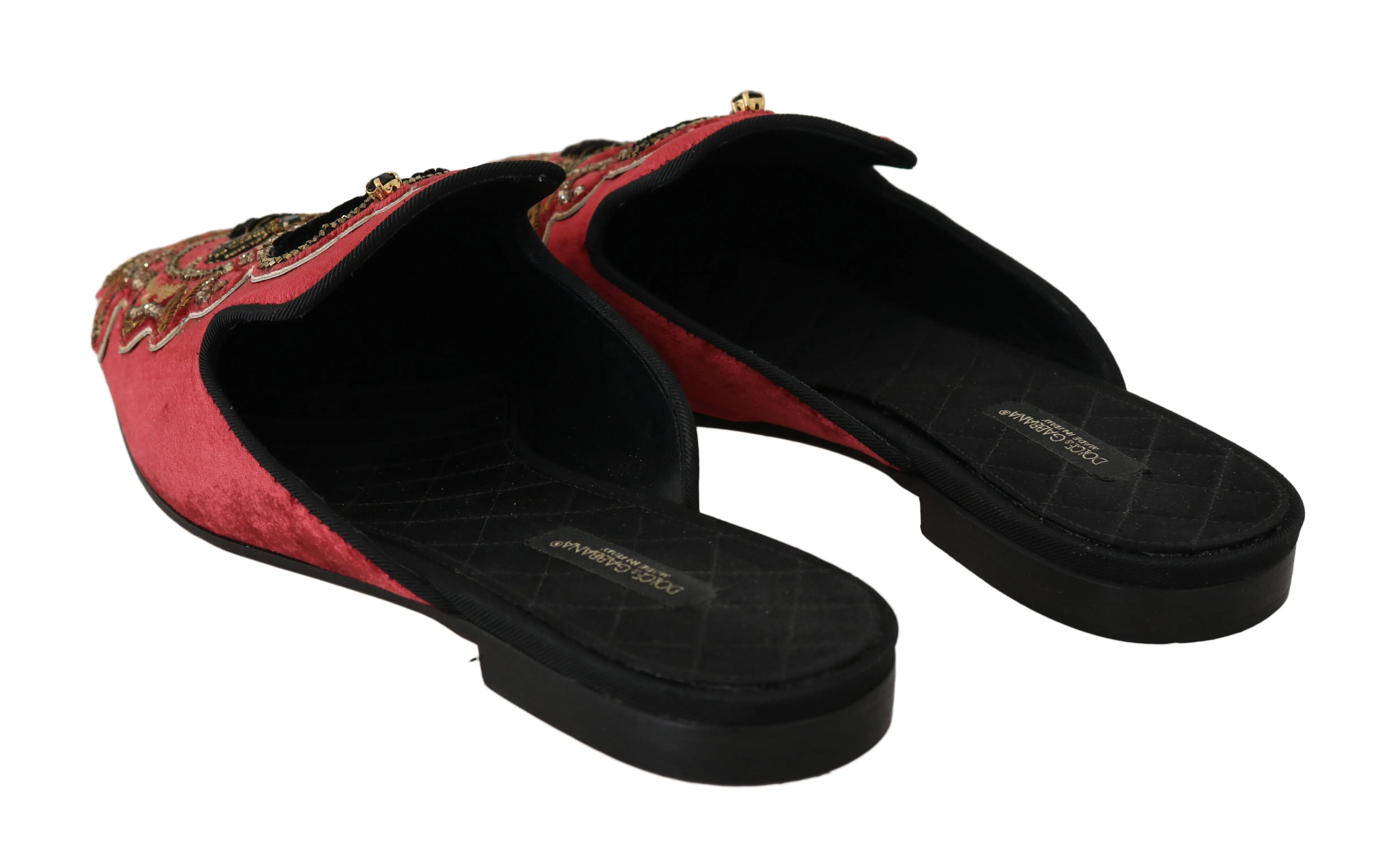 Red Velvet Crystal Royal Bee Mules