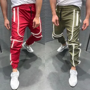 Reflective Side Stripes Combination Men Jogger Pants