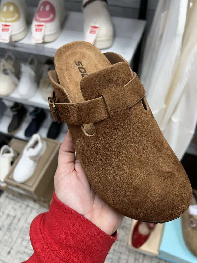 Regis Suede Slip on Clog Mules