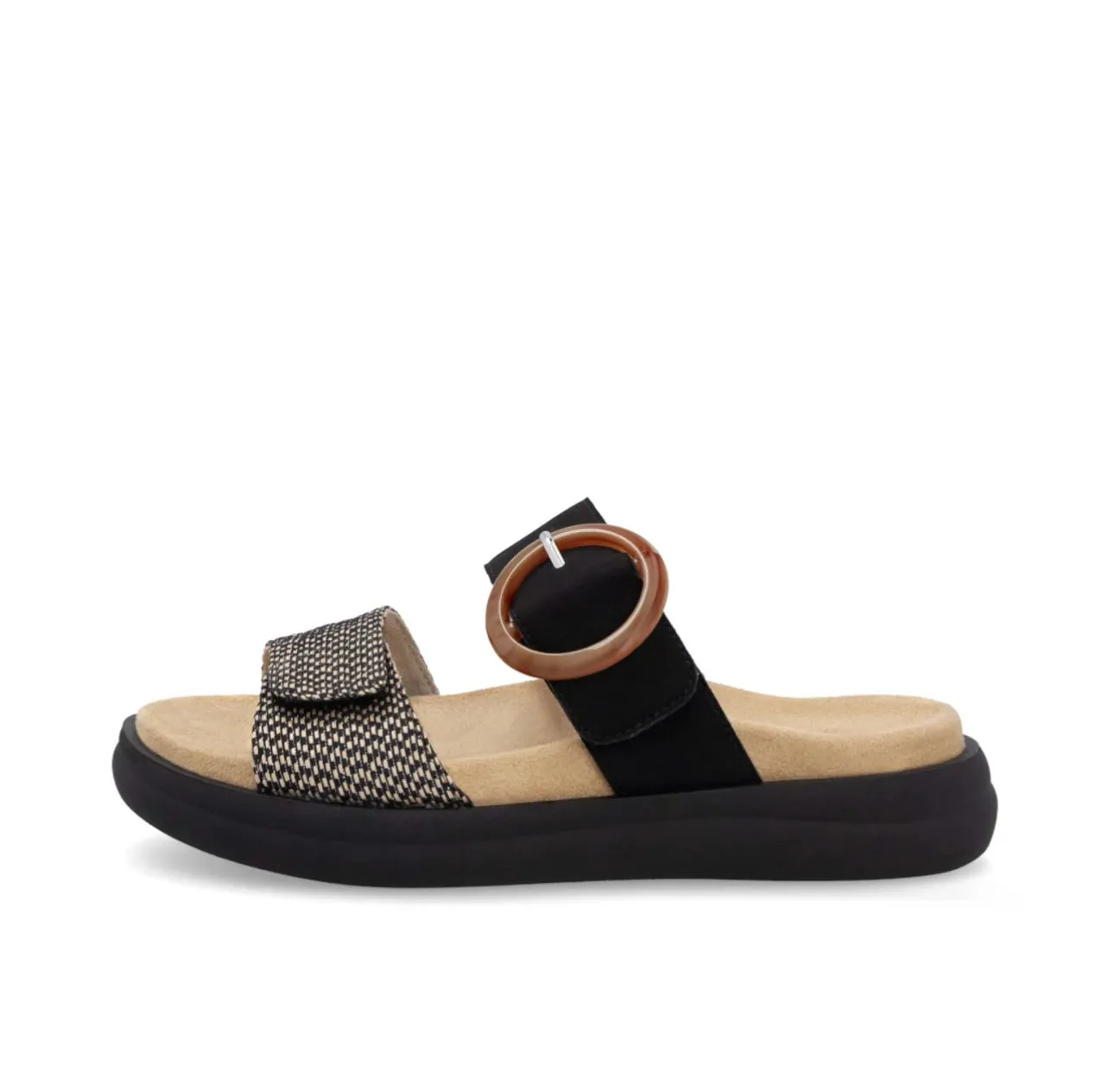 Remonte - D2N51 Black and Camel Mule