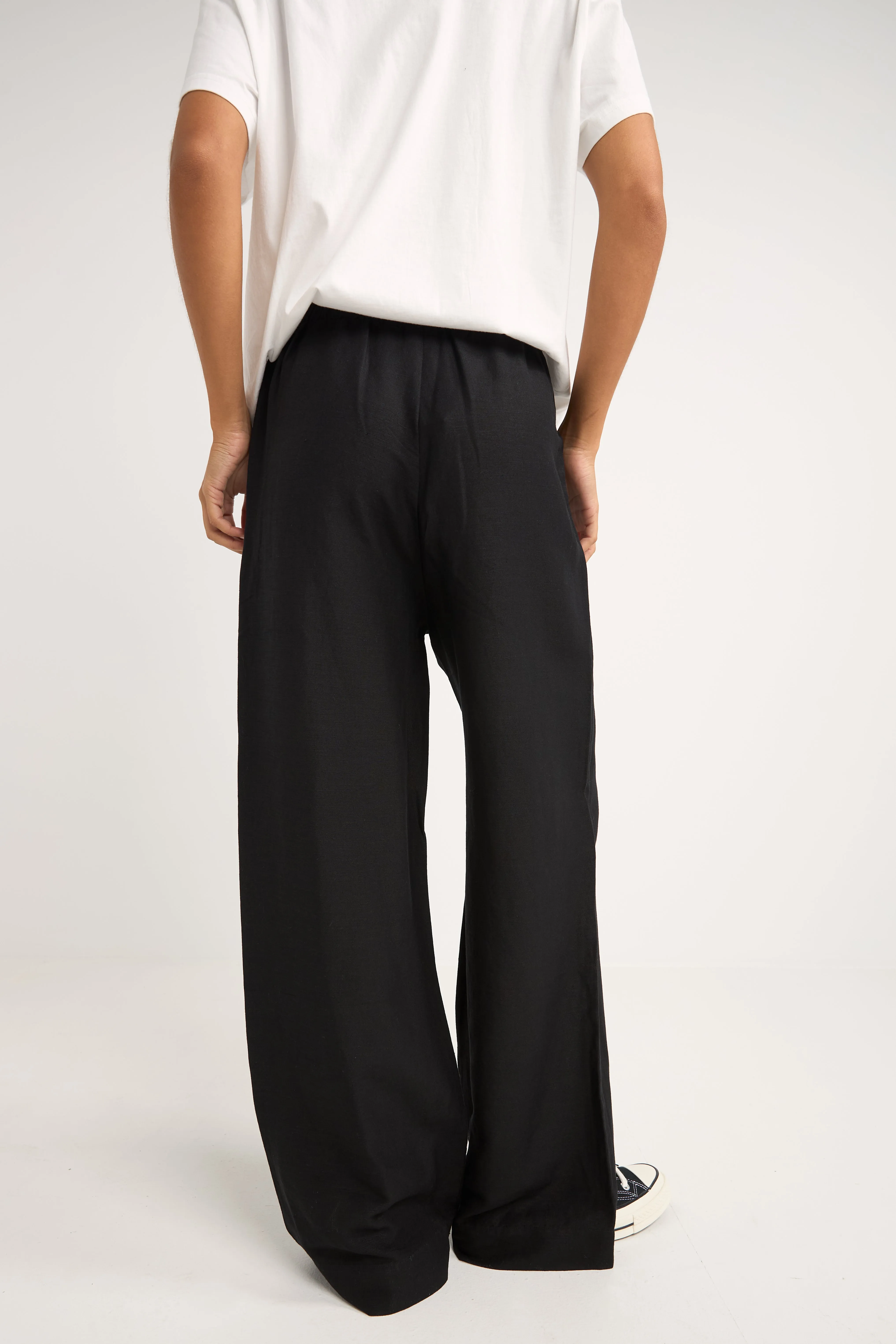 RHYTHM STEVIE WIDE LEG PANT - BLACK