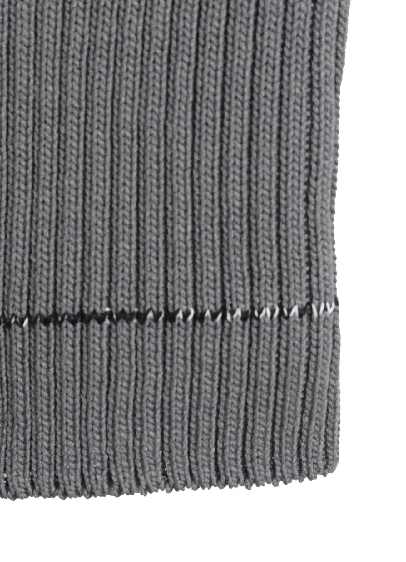 RIB STITCH TWISTED LONG SLEEVE RIB CROPPED PULLOVER