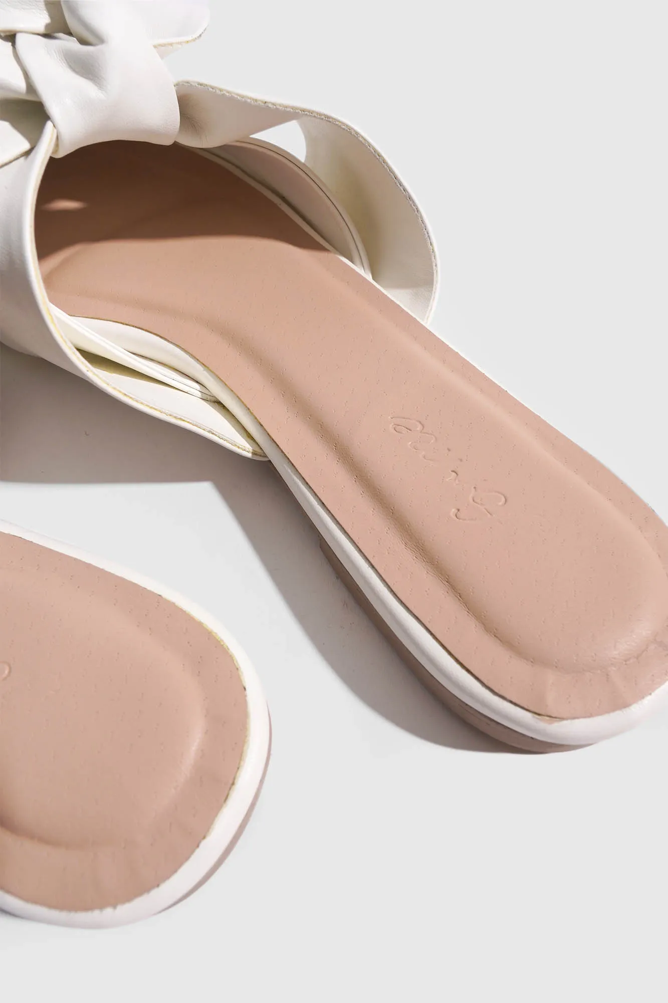 Ribbon Tie Flat Mules