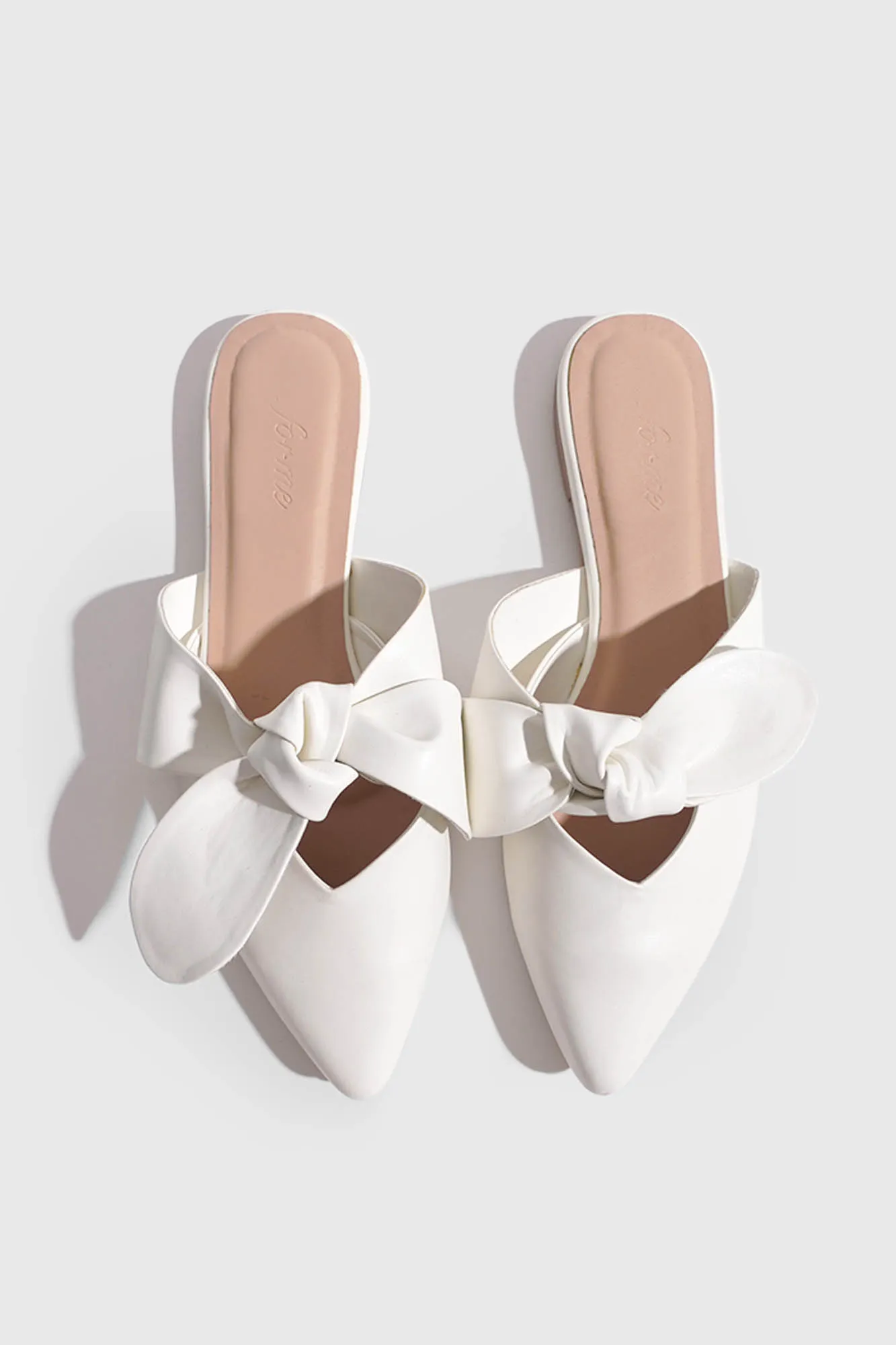 Ribbon Tie Flat Mules