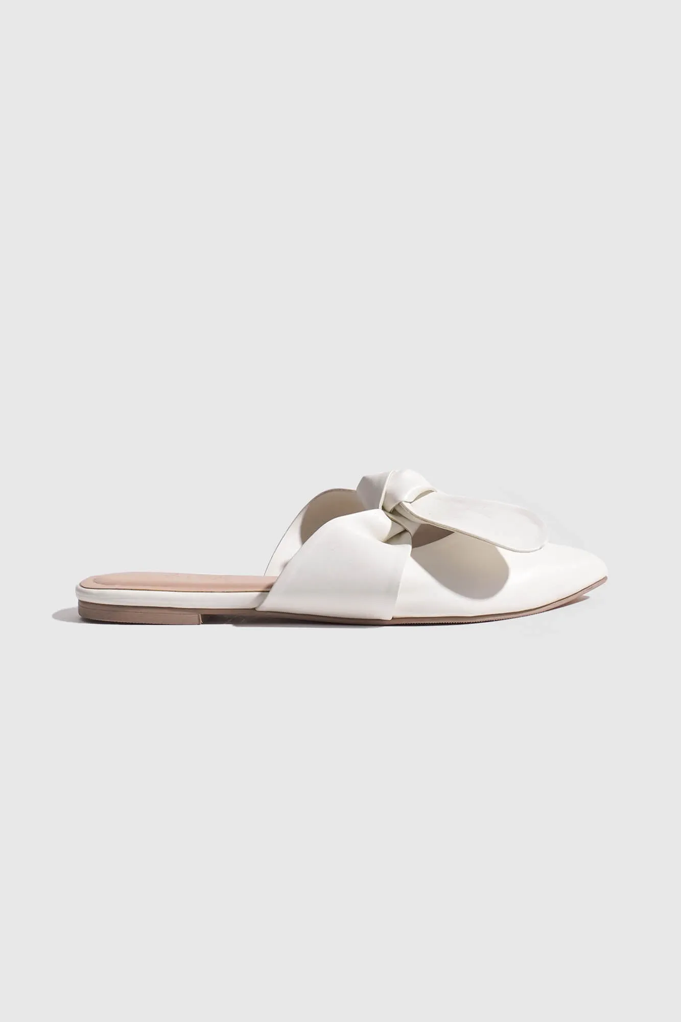 Ribbon Tie Flat Mules