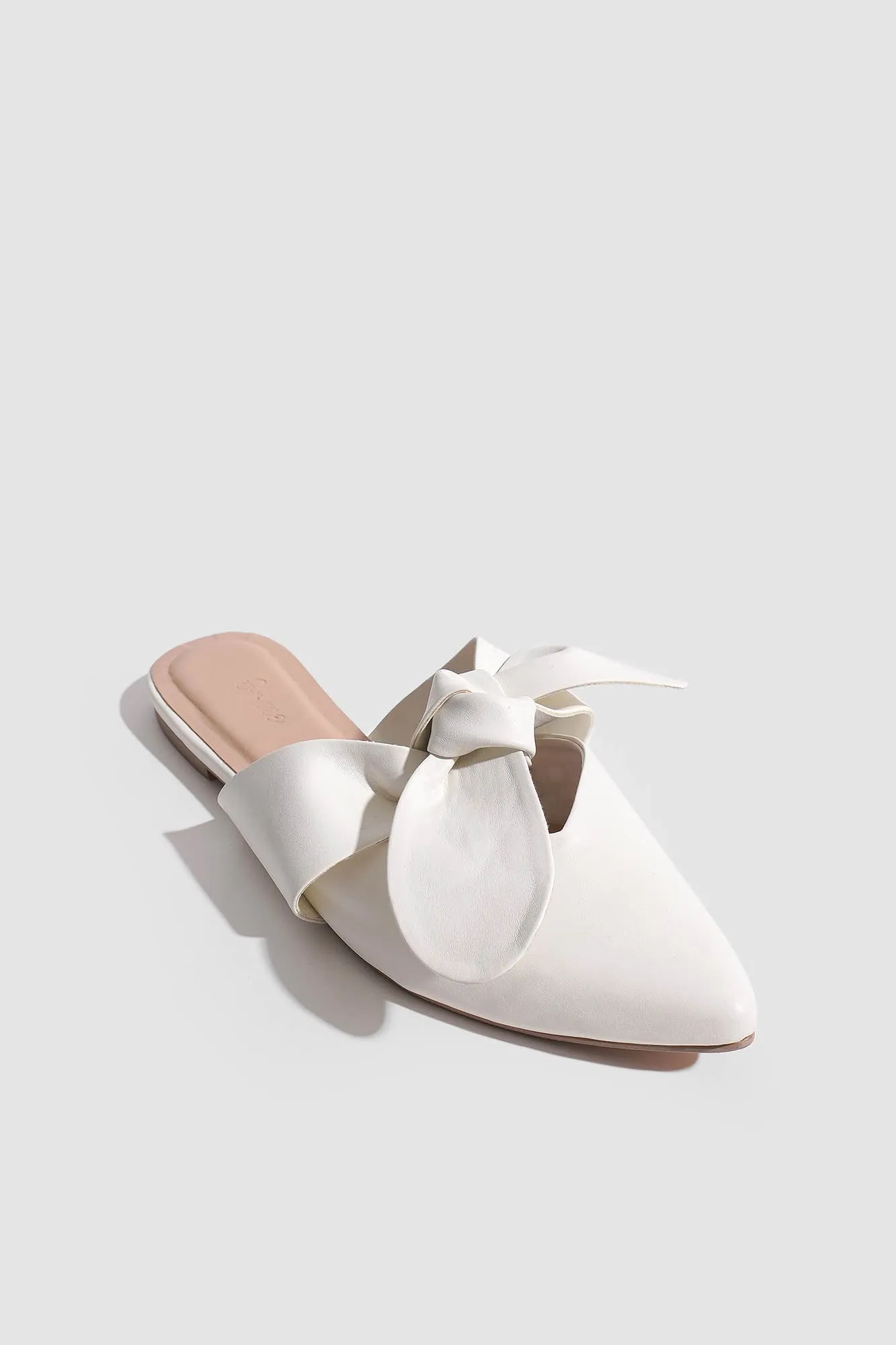 Ribbon Tie Flat Mules