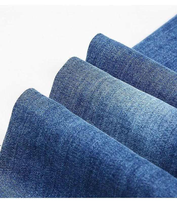 Ripped Jeans With Beads Women`s Plus Size Stretchy Torn Denim