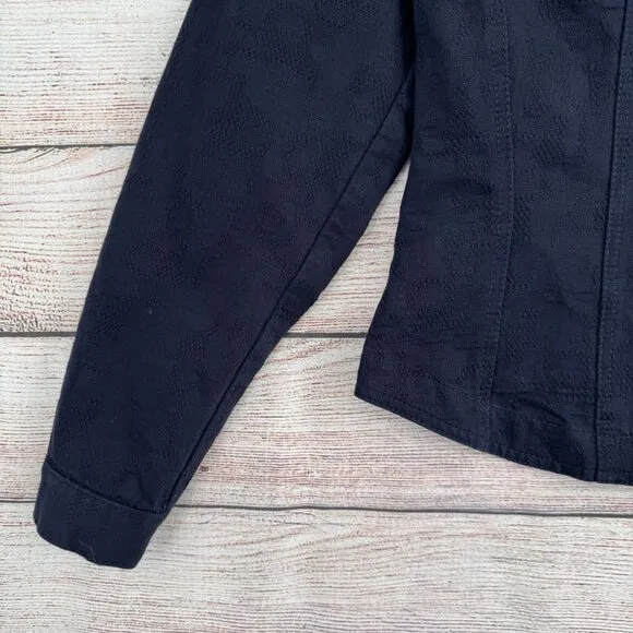 ROCCOBAROCCO Jeans Button Up Jacket Women's Size‎ Small Indigo Made in Italy