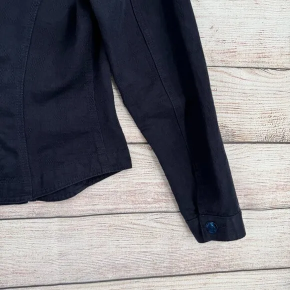 ROCCOBAROCCO Jeans Button Up Jacket Women's Size‎ Small Indigo Made in Italy
