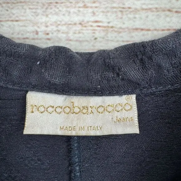 ROCCOBAROCCO Jeans Button Up Jacket Women's Size‎ Small Indigo Made in Italy
