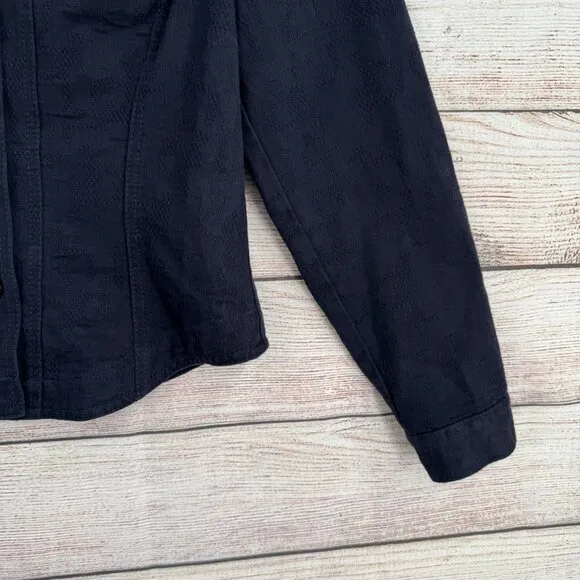 ROCCOBAROCCO Jeans Button Up Jacket Women's Size‎ Small Indigo Made in Italy