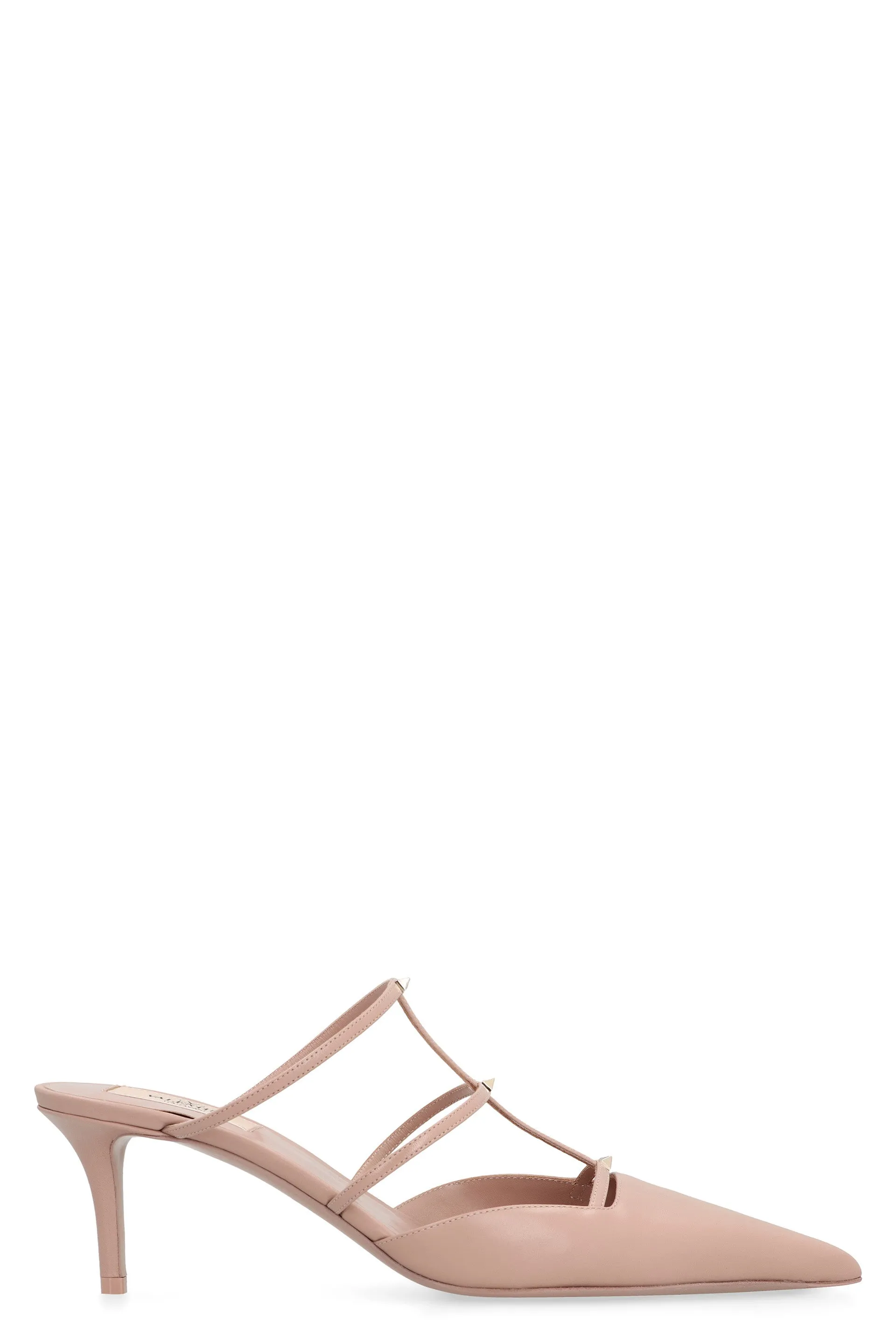 Rockstud Wispy Leather mules