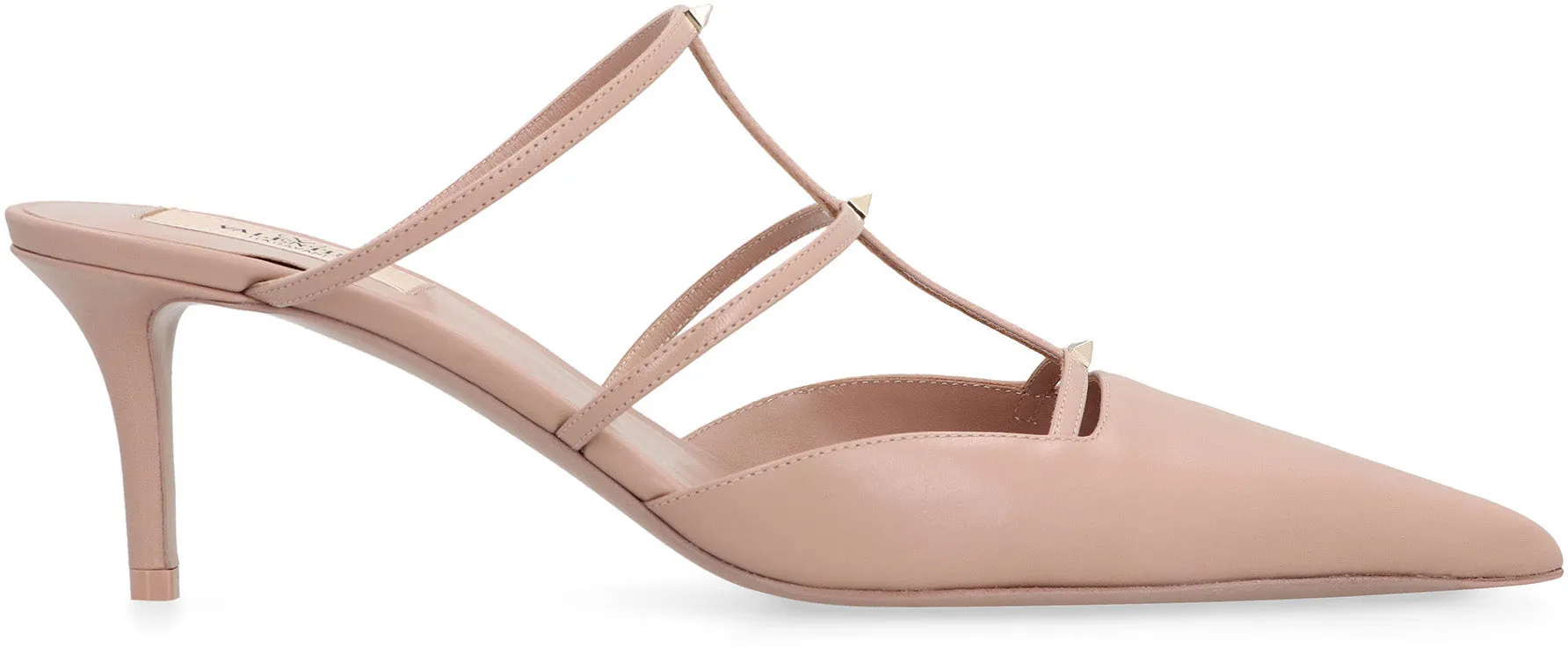 Rockstud Wispy Leather mules
