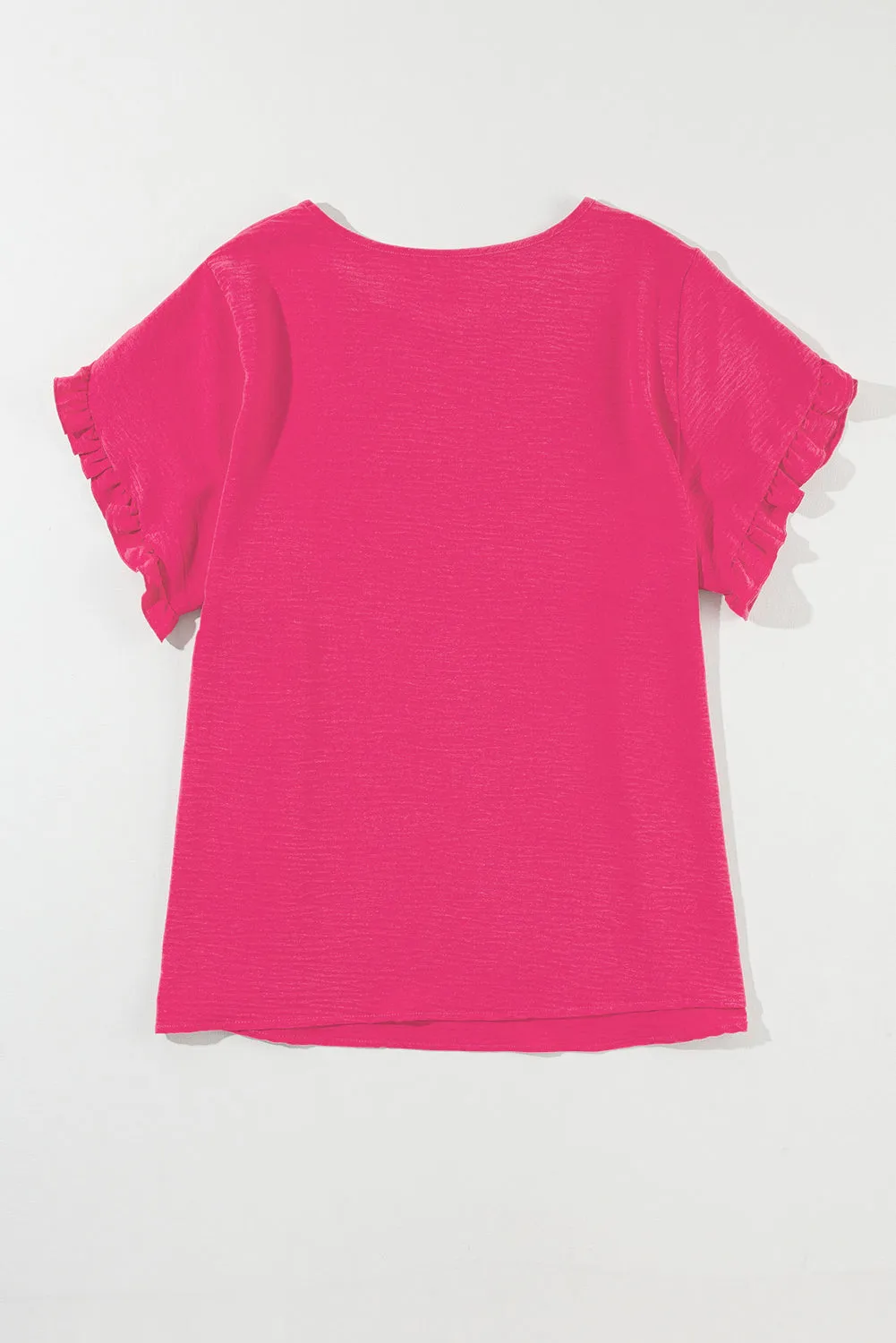 Ruffled Short Sleeve Plus Size Top