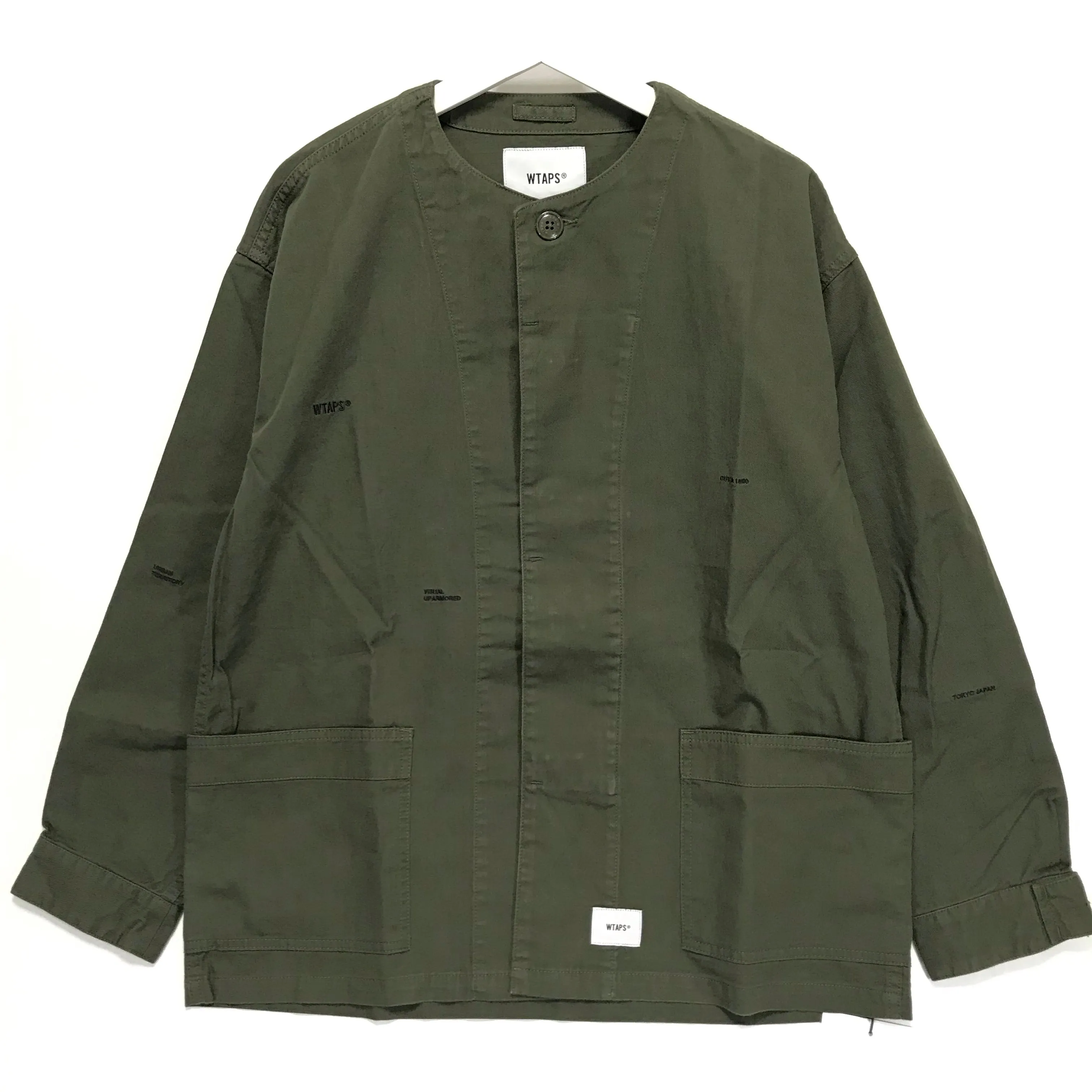 [S] DS! WTaps18AW SKIT Collarless Military Smock Shirt