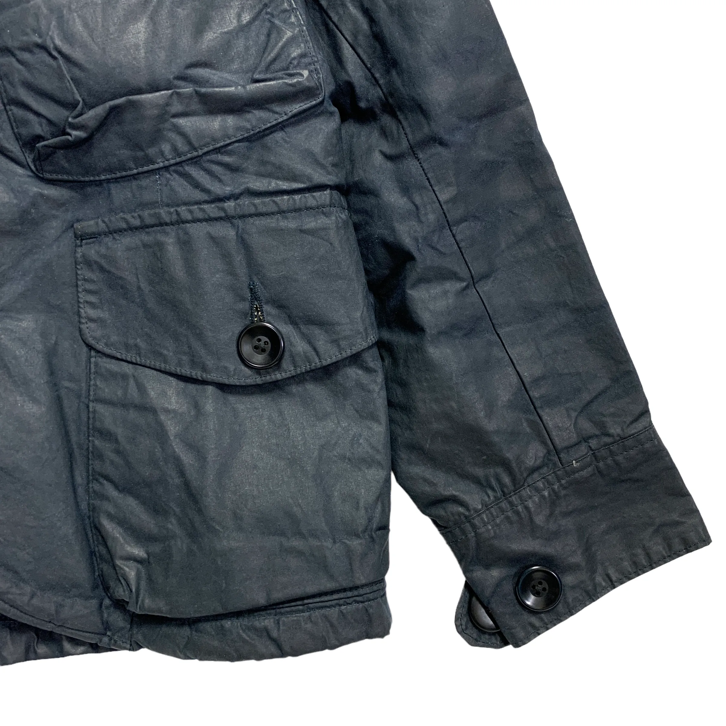 [S] Kapital Waxed Cotton 3 Pocket Military Coat Jacket