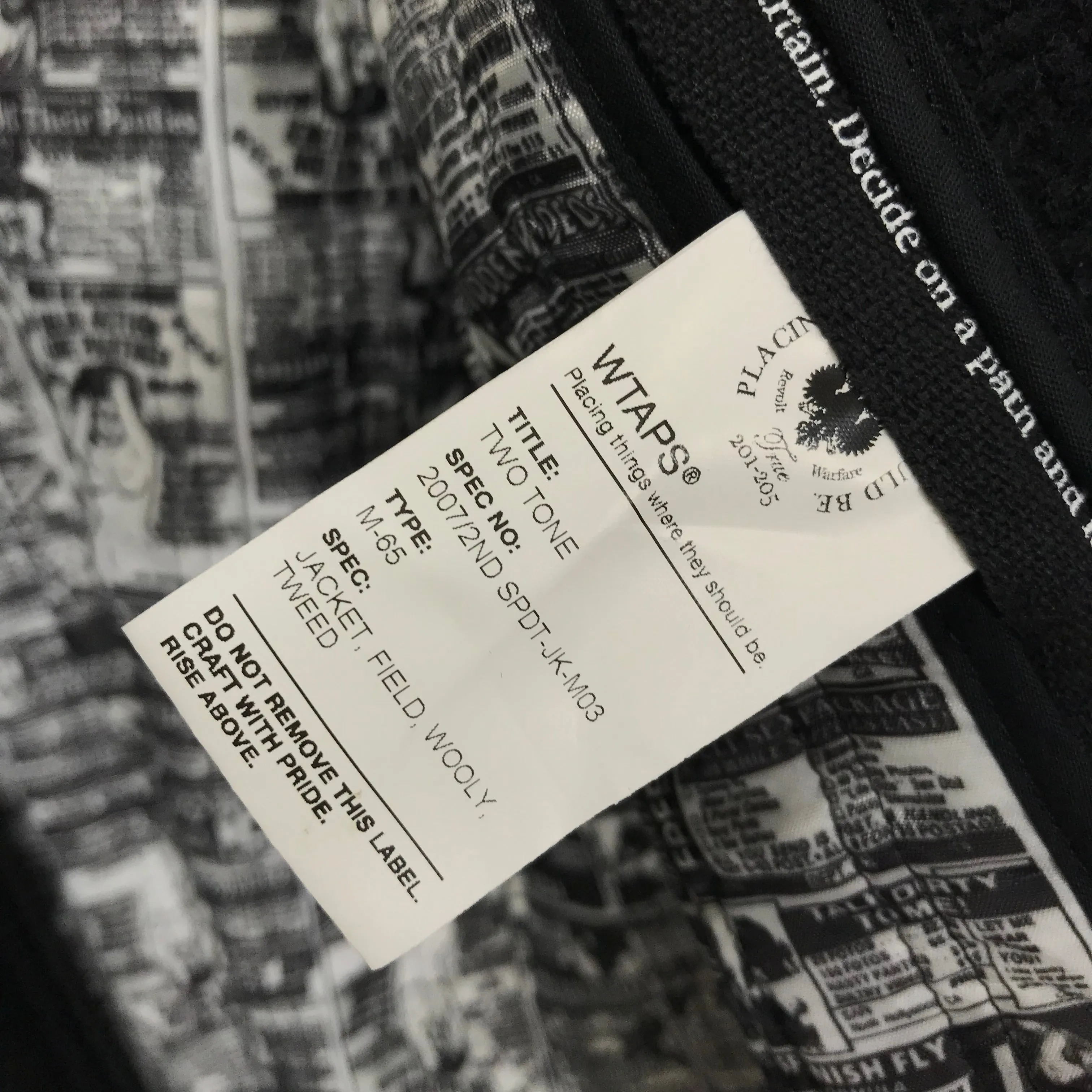 [S] WTaps Vintage 07AW Knit Wool M-65 Jacket Black