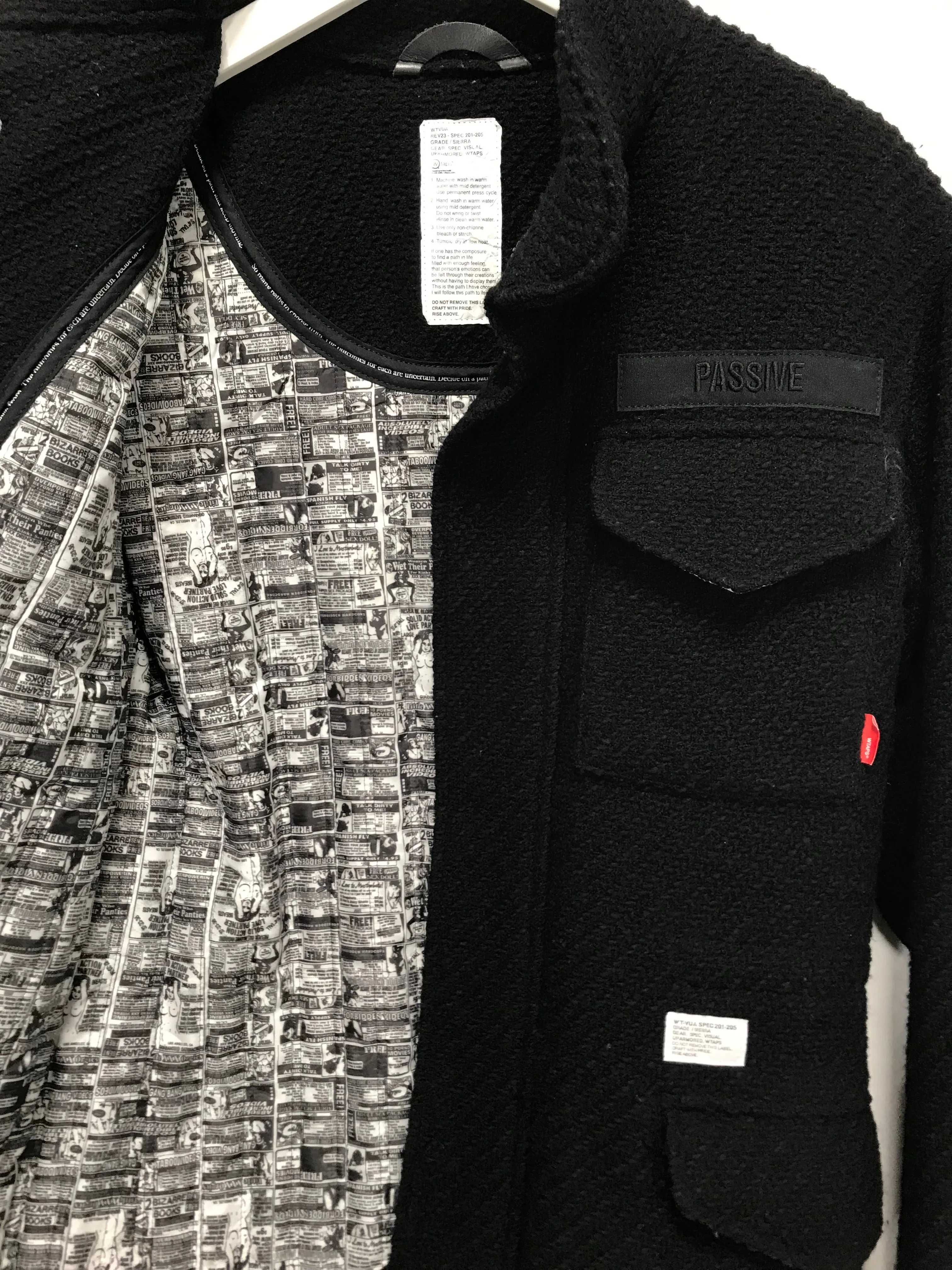 [S] WTaps Vintage 07AW Knit Wool M-65 Jacket Black