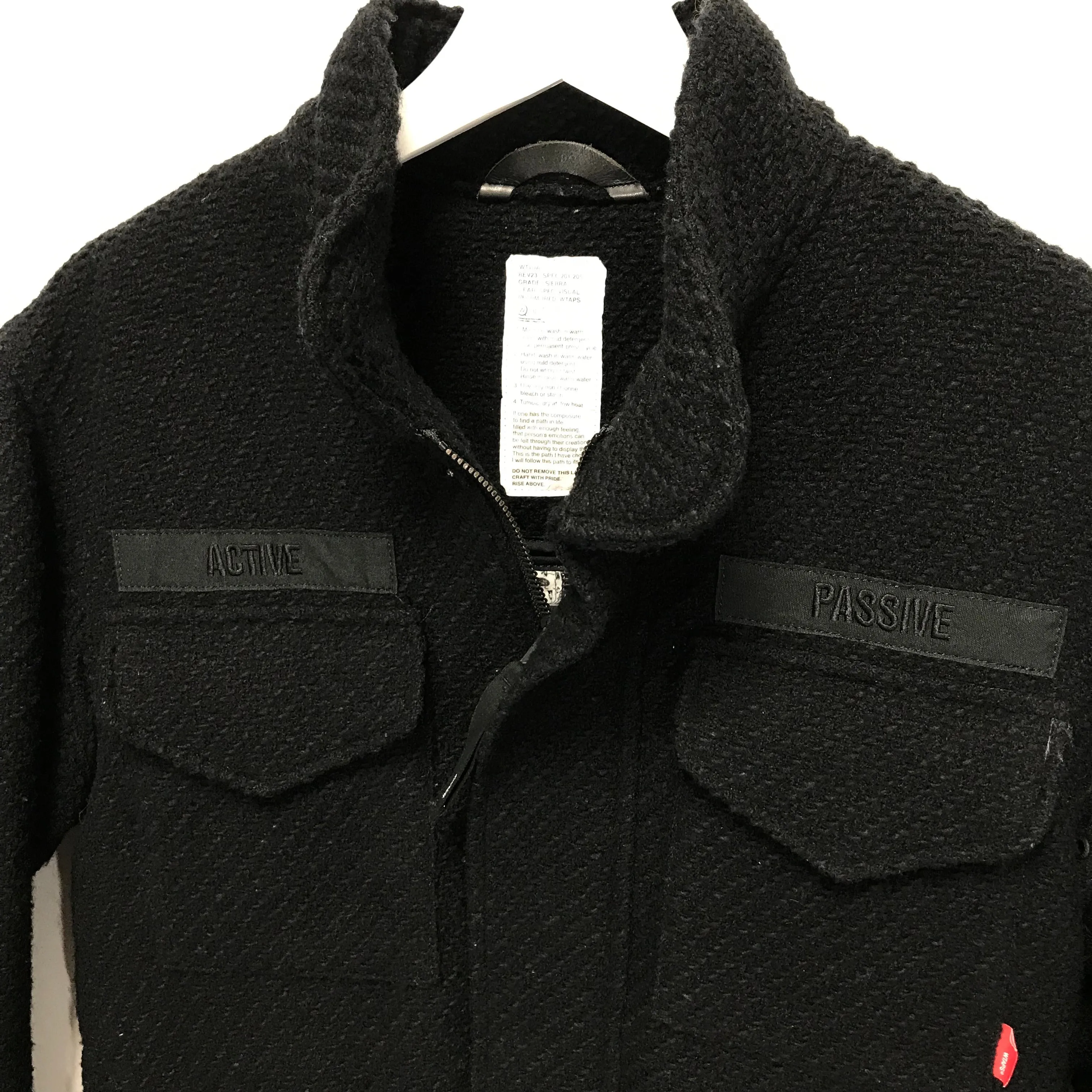 [S] WTaps Vintage 07AW Knit Wool M-65 Jacket Black