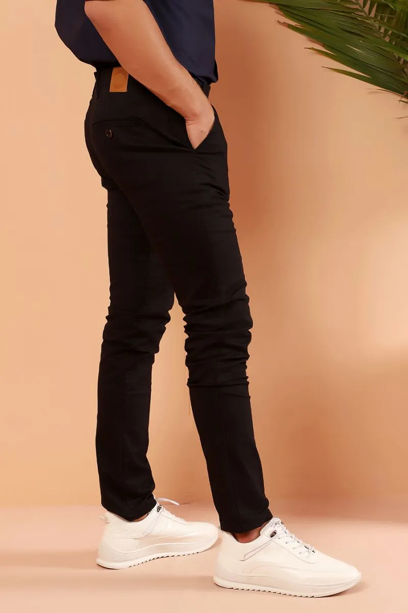 Sable Black Chino Fashion Pants