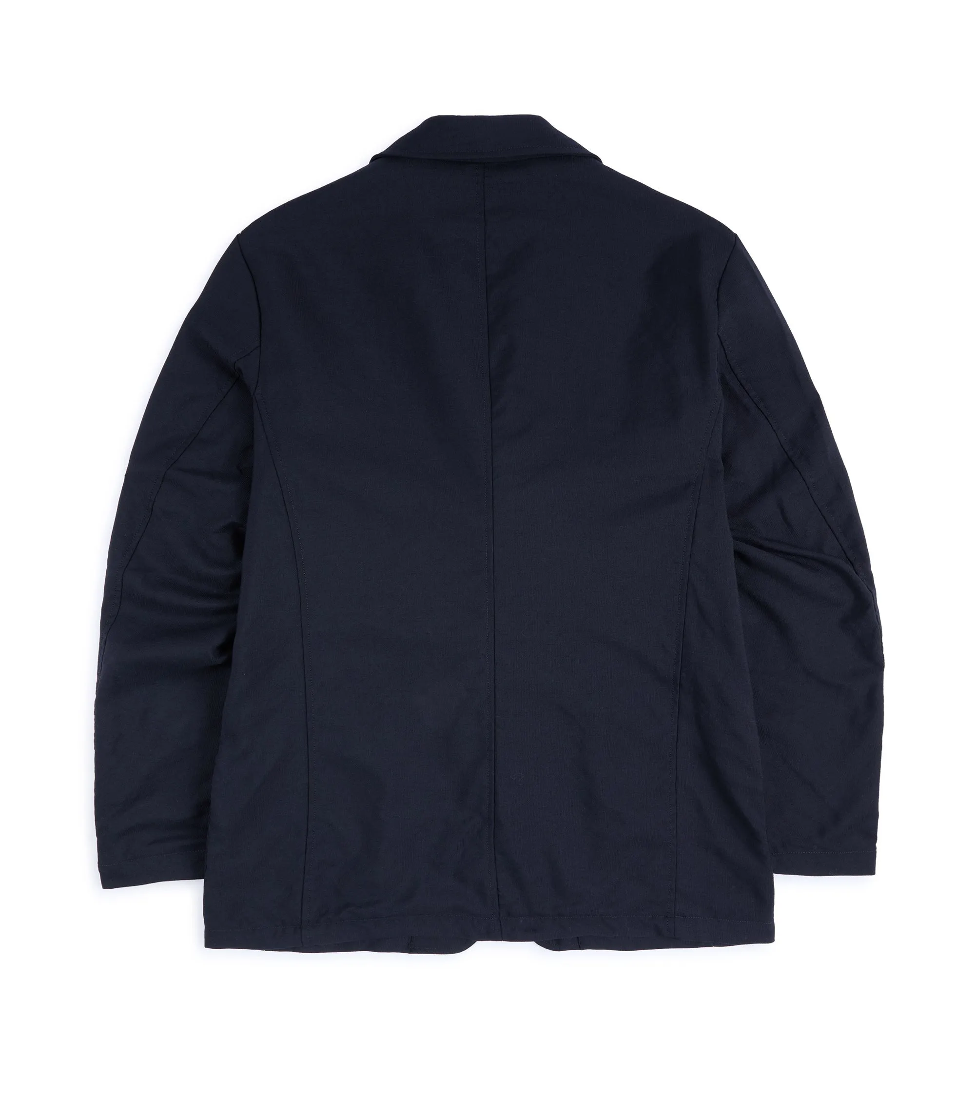 Sage de Cret Wool Hopsack Classic Blazer: Navy