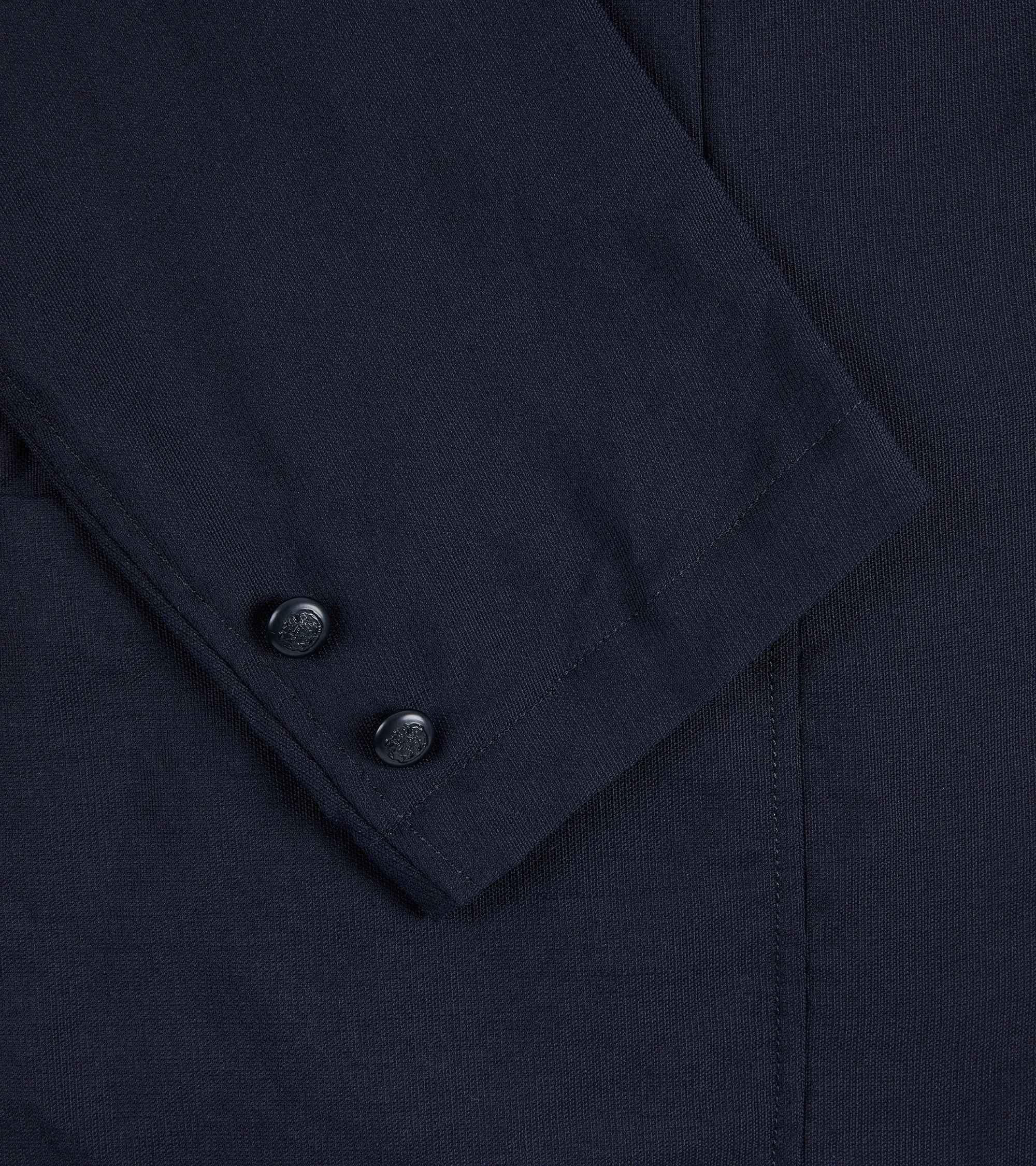 Sage de Cret Wool Hopsack Classic Blazer: Navy