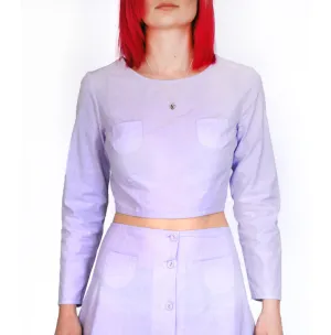 Samantha Pleet Pearl Blouse in Lavendar