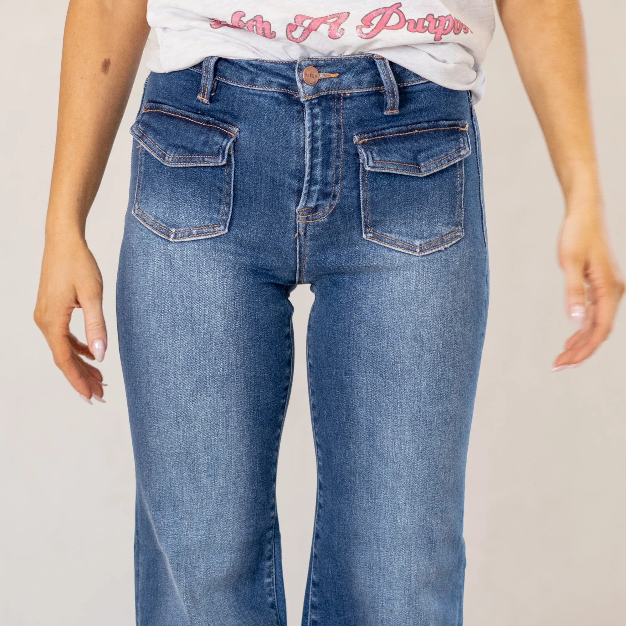 Sammy High Rise Front Pocket Wide Leg Regular & Plus Sizes