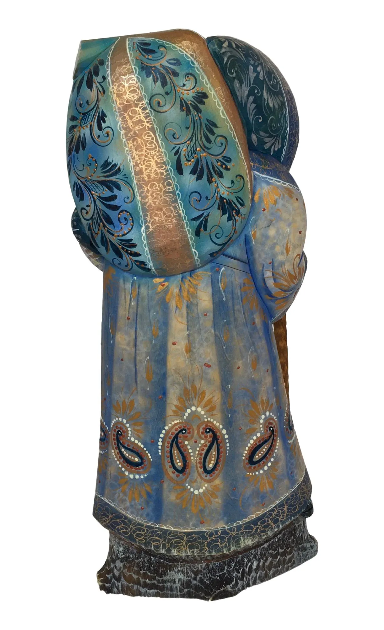 Santa wooden carved figurine